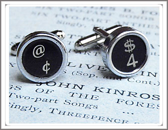 Typewriter key Cufflinks