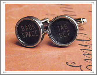 Typewriter key Cufflinks