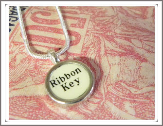 Typewriter key necklace