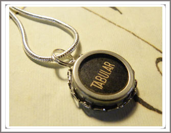 Typewriter key necklace