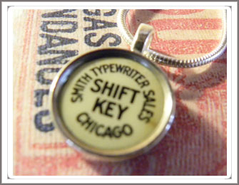 Typewriter key necklace