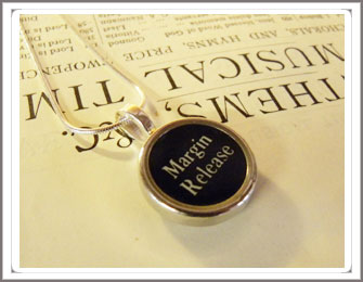 Typewriter key necklace