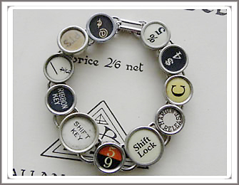Typewriter key Bracelet