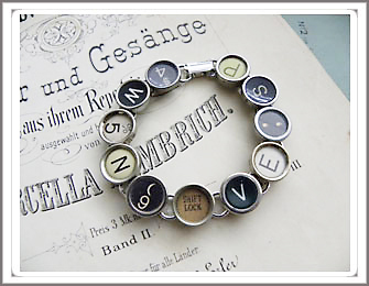 Typewriter key Bracelet