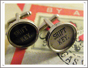 Typewriter key Cufflinks