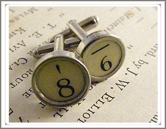 Typewriter key Cufflinks