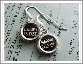 Typewriter key Earrings