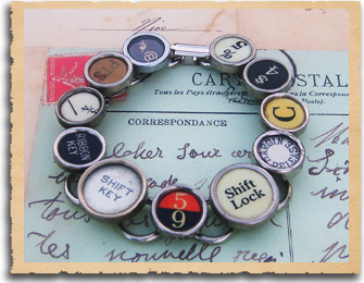 Typewriter key Bracelet