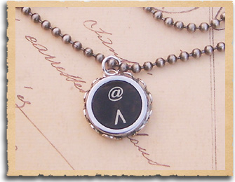 Typewriter key necklace