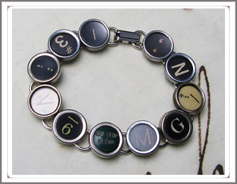 Typewriter key Bracelet