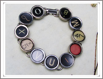 Typewriter key Bracelet