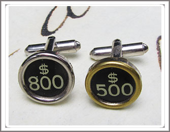 Typewriter key Cufflinks