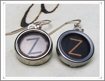 Typewriter key Earrings