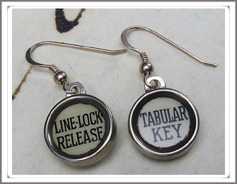 Typewriter key Earrings