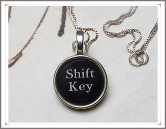 Typewriter key Necklace