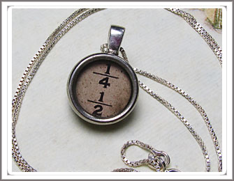 Typewriter key necklace