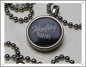 Typewriter key necklace